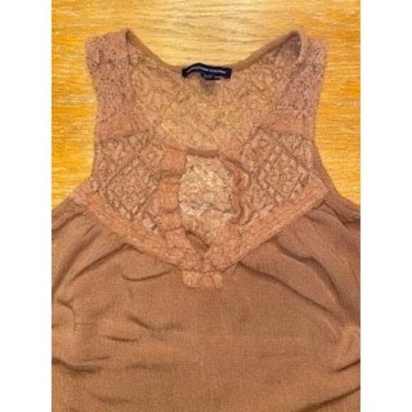 American Eagle Outfitters Sleeveless Brown Blouse-XS - Picture 2 of 4